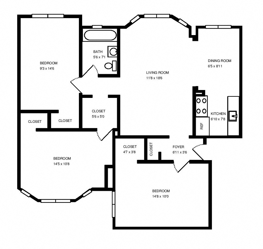 Three bedroom apartment home at 1033 W Loyola, Chicago